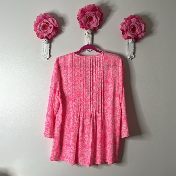 NWOT Lilly Pulitzer Marilina Tunic Top in Havana Pink Clawdia, Size Large. - Picture 10 of 12